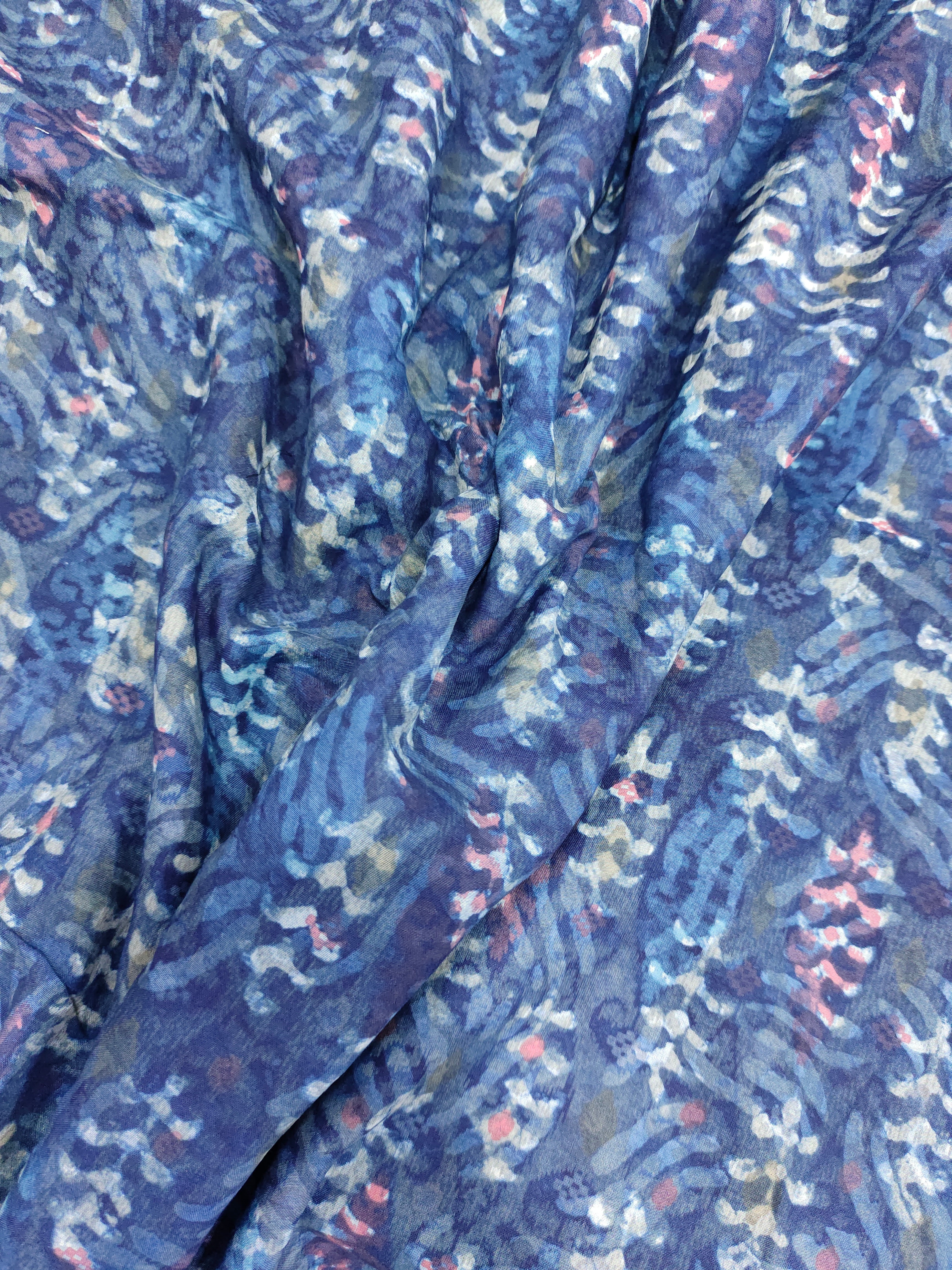 Cotton indigo hand block print with special colors.