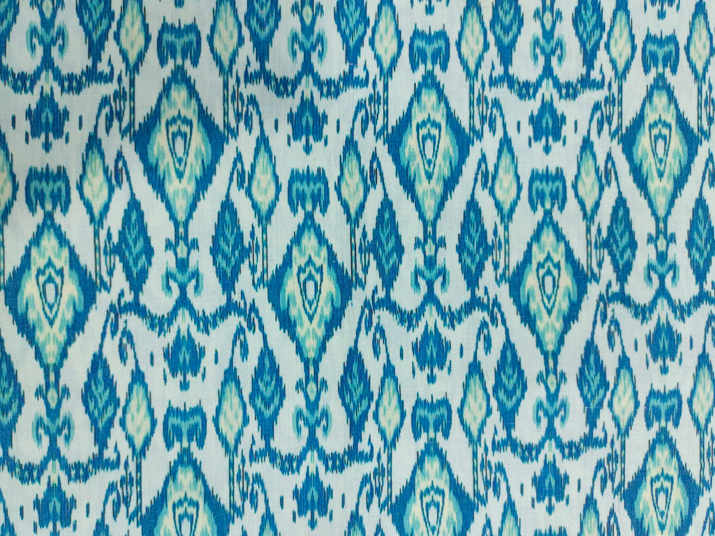 Cotton digital print with with 2 shades of blue.