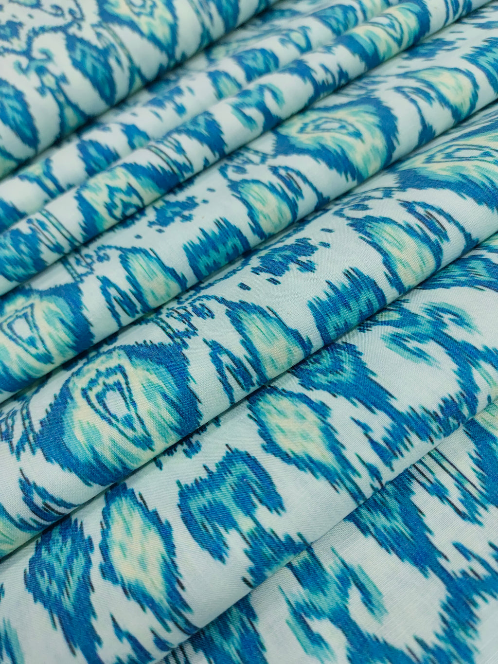 Cotton digital print with with 2 shades of blue.