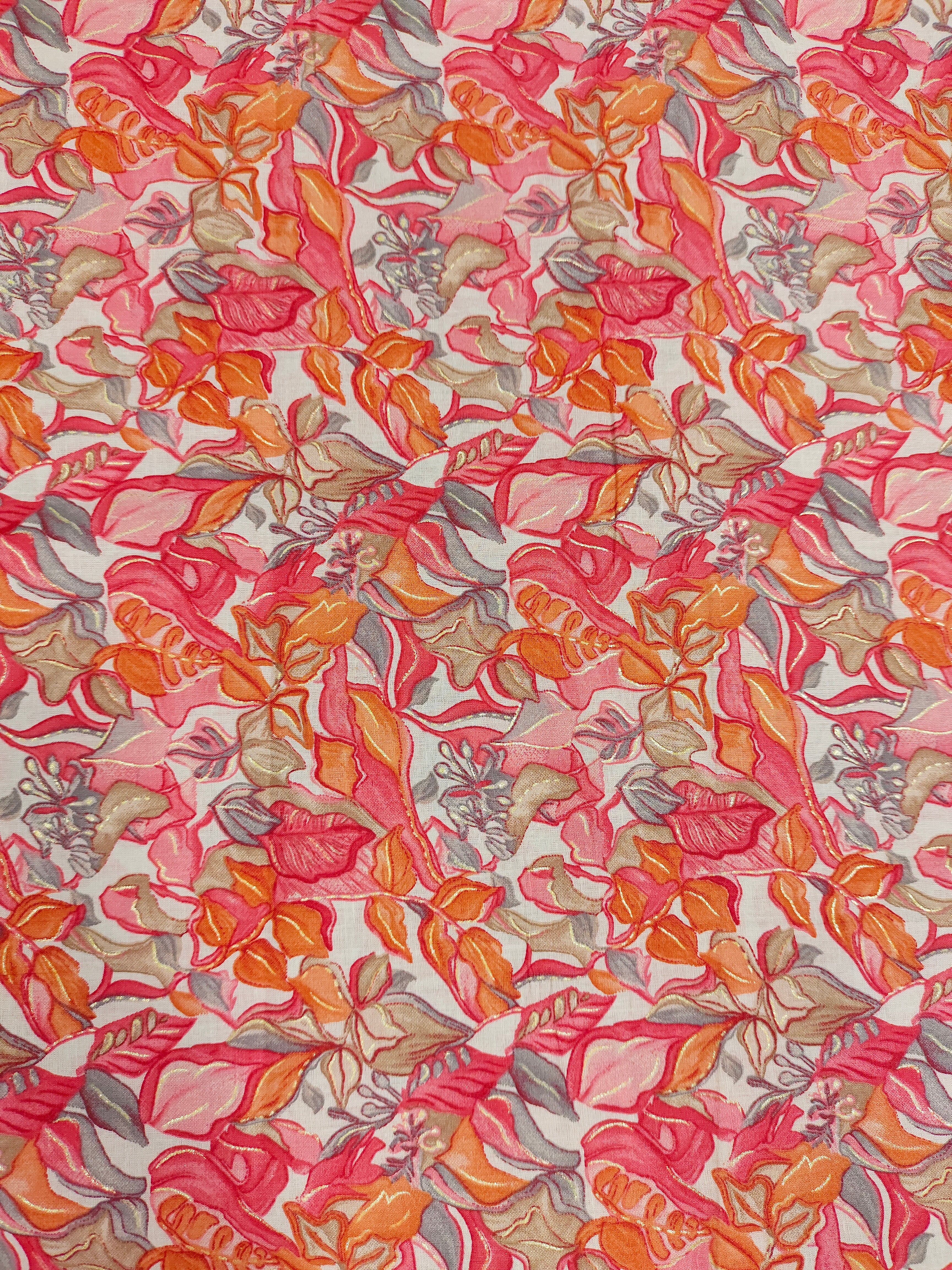 White base print red orange and gold foile.