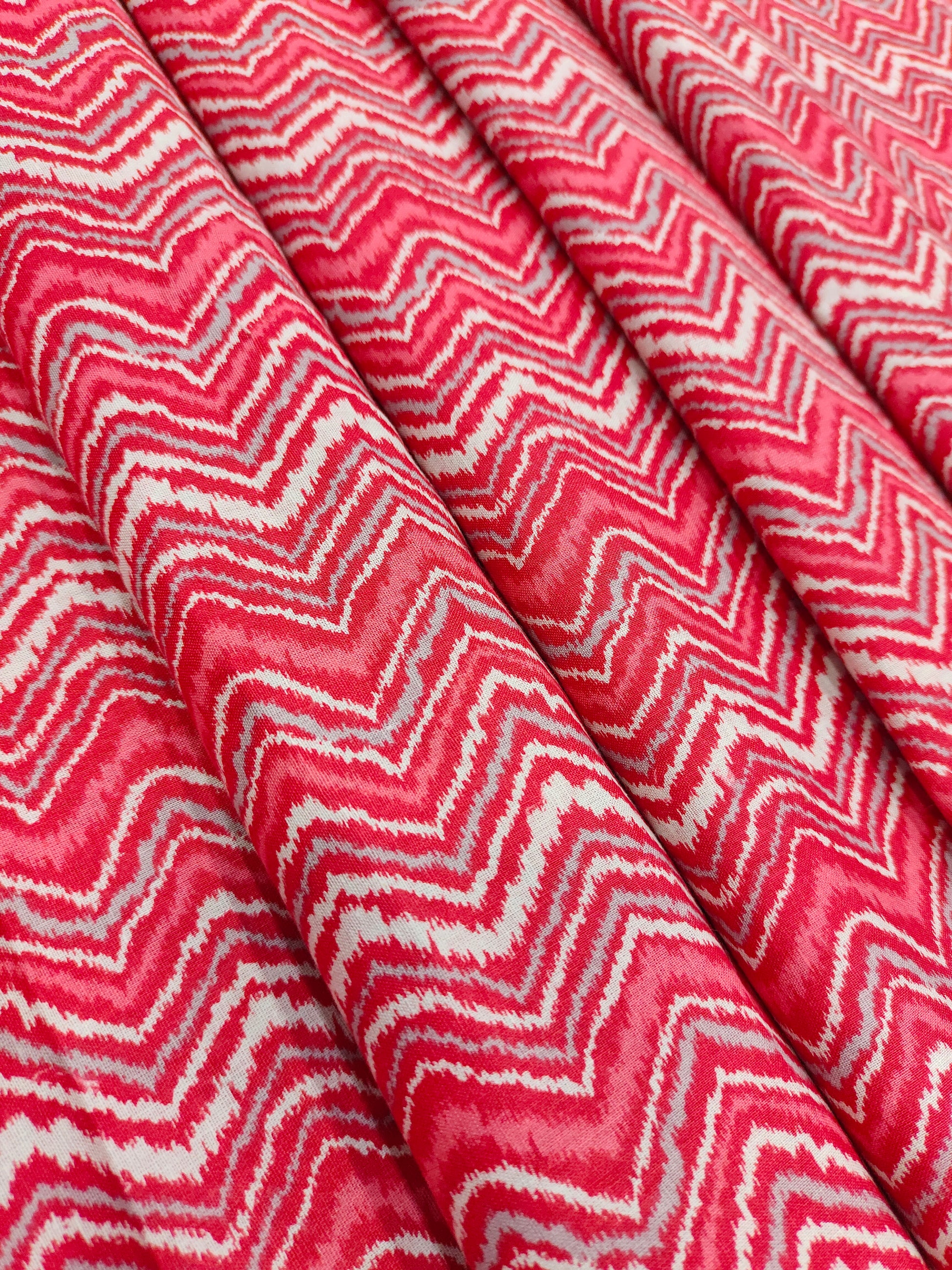 Cotton mill print rick rackred and other colors.