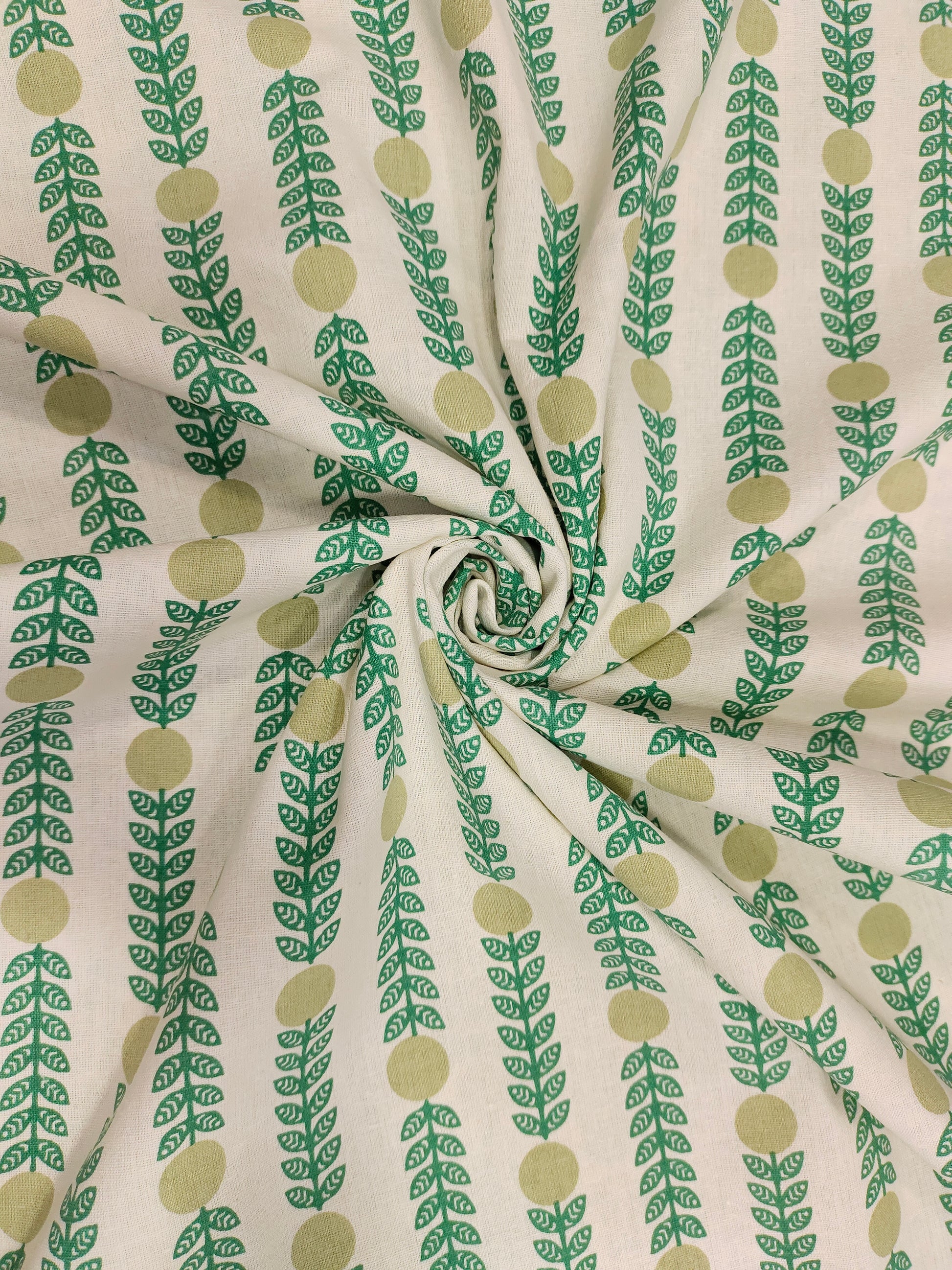 Cotton flex printed stripes in 2 colors green and sea green.