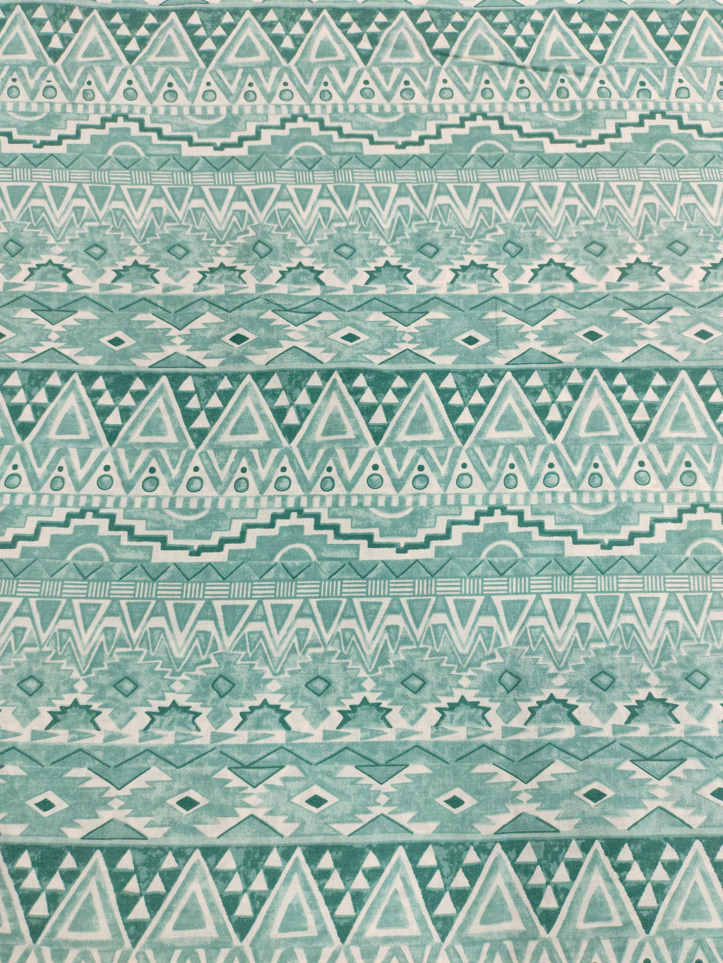 Cream base cotton fabric stripes with pista green and different styles.
