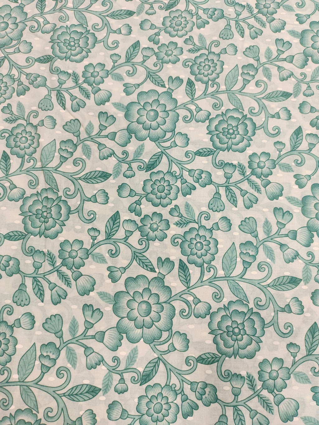Jaipur cotton screen jaal print with pista green color.