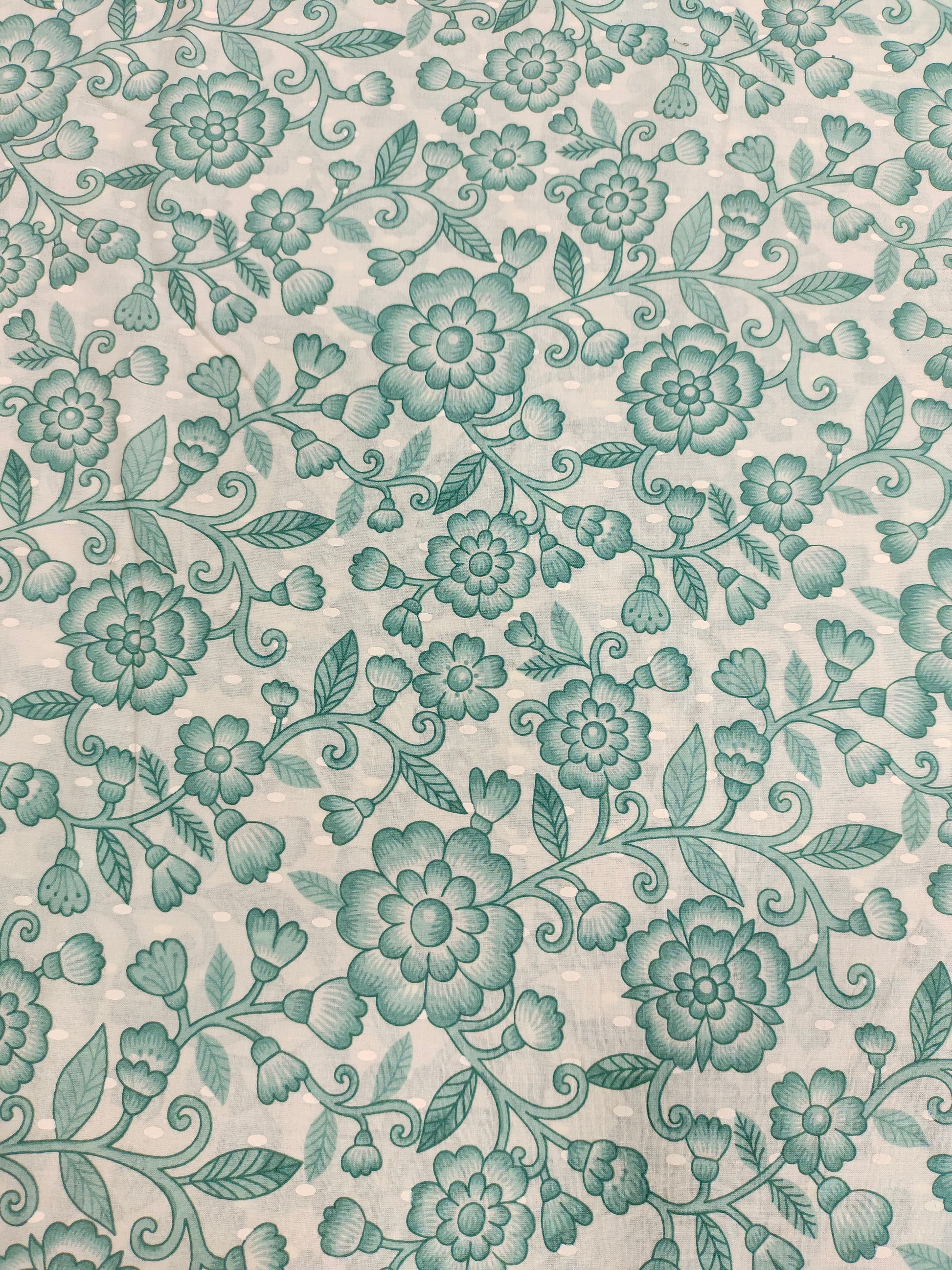 Jaipur cotton screen jaal print with pista green color.