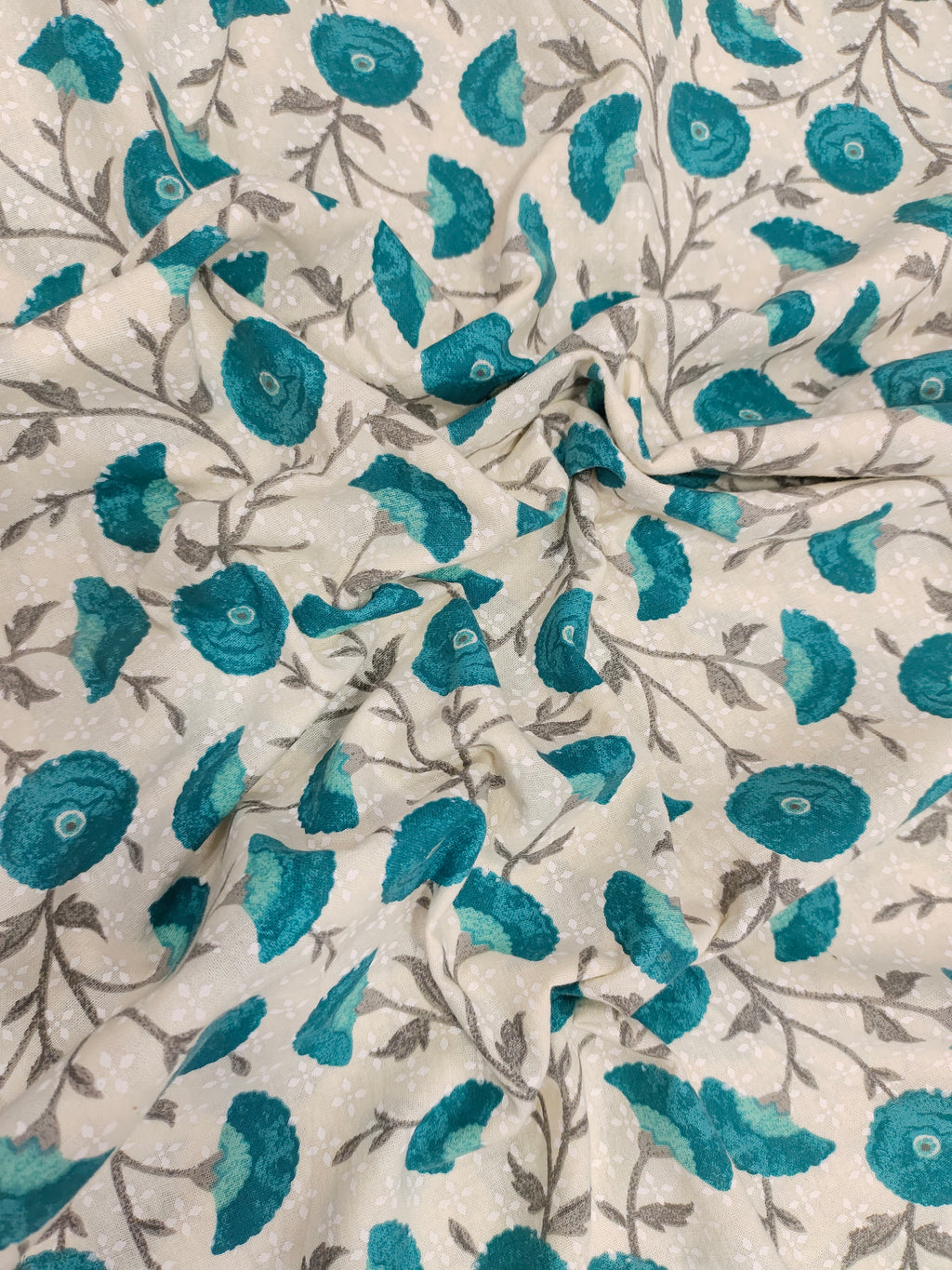 Cotton flex mira print in rama green color.
